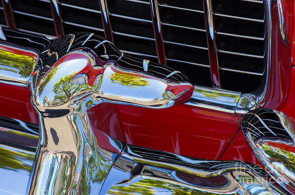 Images Art Print featuring the photograph 1955 Chevy Coupe Grill by Rick Bures