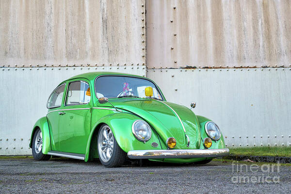 Beetles Art Print featuring the photograph 1966 Custom Green Beetle by Tim Gainey