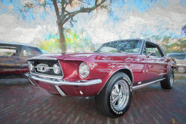 1967 Ford Mustang Art Print featuring the photograph 1967 Ford Mustang Coupe c117 by Rich Franco