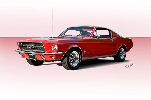 Automobile Art Print featuring the photograph 1967 Ford Mustang Fastback by Dave Koontz