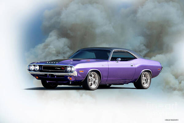Automobile Art Print featuring the photograph 1970 Dodge Challenger RT 440 Six Pack I by Dave Koontz