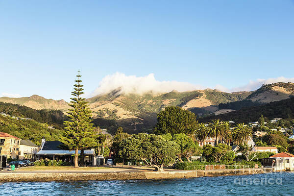 Akaroa Art Print featuring the photograph Akaroa village in the Banks peninsula in New Zealand #2 by Didier Marti