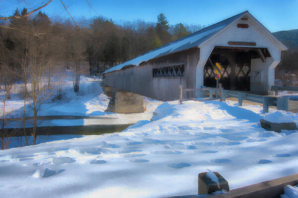 Williamsville Vermont Art Print featuring the photograph Dummerston Bridge #2 by Tom Singleton