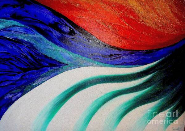 Energy Art Print featuring the painting Energy #3 by Kumiko Mayer