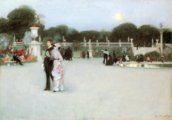 John Singer Sargent Art Print featuring the painting In the Luxembourg Gardens #3 by John Singer Sargent