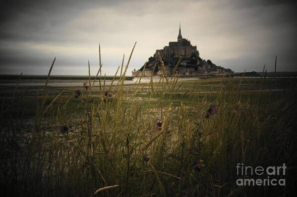 Monastery Art Print featuring the photograph Mont St Michel #2 by Therese Alcorn