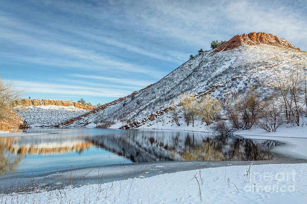 Colorado Art Print featuring the photograph Mountain Lake In Winter #2 by Marek Uliasz