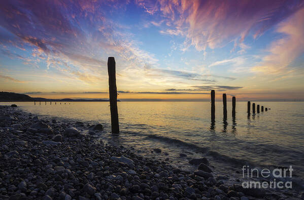 Beach Art Print featuring the photograph Ocean Sunset #2 by Ian Mitchell