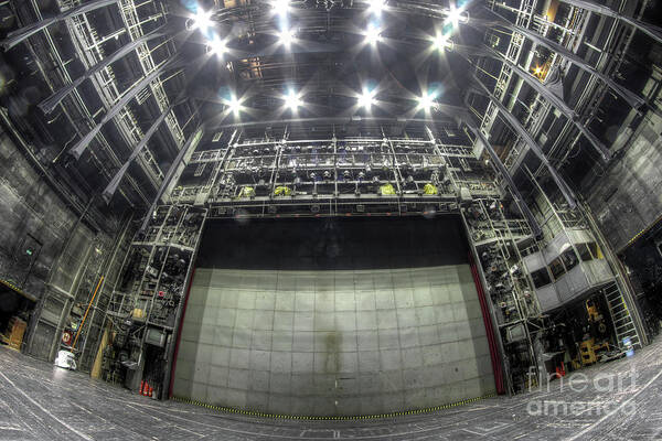 Stage Art Print featuring the photograph Stage in the abandoned theatre #2 by Michal Boubin