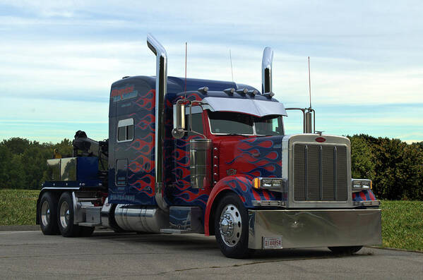 Transformers Art Print featuring the photograph Transformers Optimus Prime Tow Truck by Tim McCullough