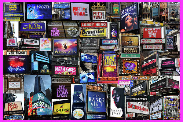 Broadway Art Print featuring the photograph 2018 Broadway Spring Collage by Steven Spak