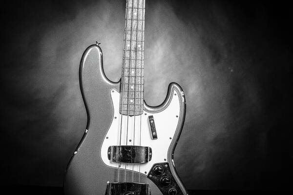 Fender Jazz Bass Art Print featuring the photograph 289.1834 Fender 1965 Jazz Bass Black and White #2891834 by M K Miller