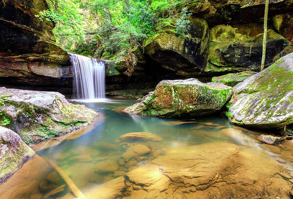 Daniel Boone National Forest Art Print featuring the photograph Dog Slaughter Falls #3 by Alexey Stiop