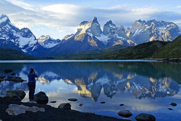 Patagonia Art Print featuring the photograph Patagonia Reflection #3 by Michele Burgess