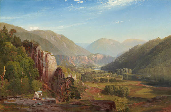 Landscape Art Print featuring the painting The Juniata, Evening by Thomas Moran