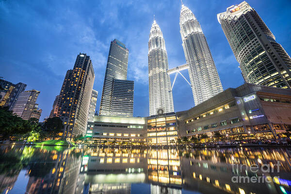 Klcc Art Print featuring the photograph Kuala Lumpur Petronas towers #4 by Didier Marti