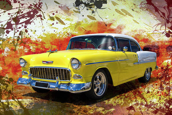 Car Art Print featuring the photograph 55 2-door by Keith Hawley