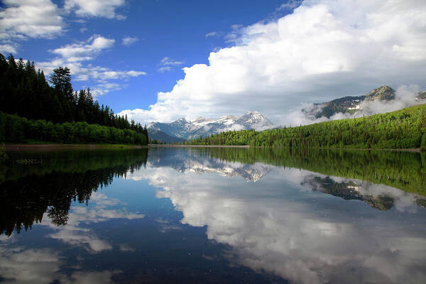 Blue Art Print featuring the photograph Mountain Lake #68 by Mark Smith