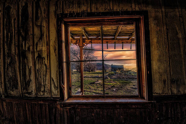 Ghost Town Art Print featuring the photograph A Barn View by Michael Ash