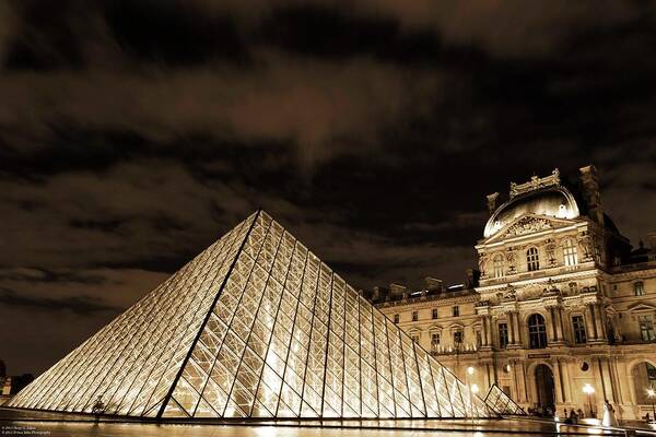 Louvre Art Print featuring the photograph A Night At The Museum - 3 by Hany J