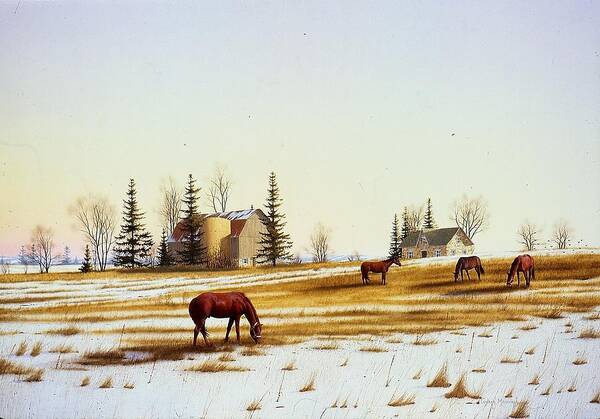 Rural Landscape Art Print featuring the painting A Taste of Spring by Conrad Mieschke