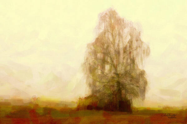 Landscape Art Print featuring the painting A Tree by Chris Armytage