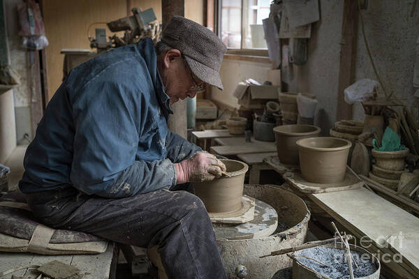 Pottery Art Print featuring the photograph A Village Pottery Studio, Japan by Perry Rodriguez