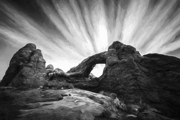 Arches Art Print featuring the digital art A Window to the Sky II by Jon Glaser