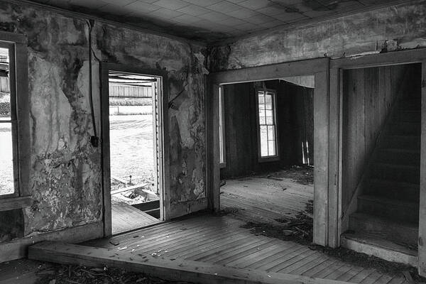 Black And White Art Print featuring the photograph Abandoned #2 by Bonnie Bruno