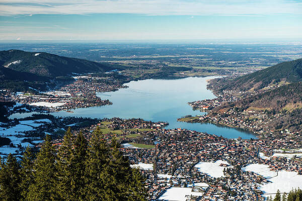 Tegernsee Art Print featuring the photograph Above the Tegernsee by Hannes Cmarits