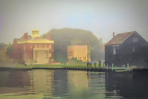 Salem Ma Art Print featuring the photograph Abstract Foggy Morning by Jeff Folger