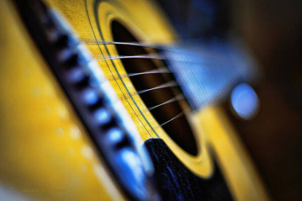 Guitar Art Print featuring the photograph Acoustic by Cricket Hackmann