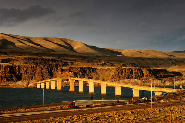 Columbia River Art Print featuring the photograph Across The Columbia River by DArcy Evans