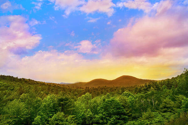 Adirondack Mountains Art Print featuring the photograph Adirondack Mountain Sunset by Christina Rollo