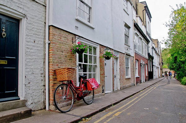 Cambridge Art Print featuring the photograph Afternoon with a bike. by Elena Perelman