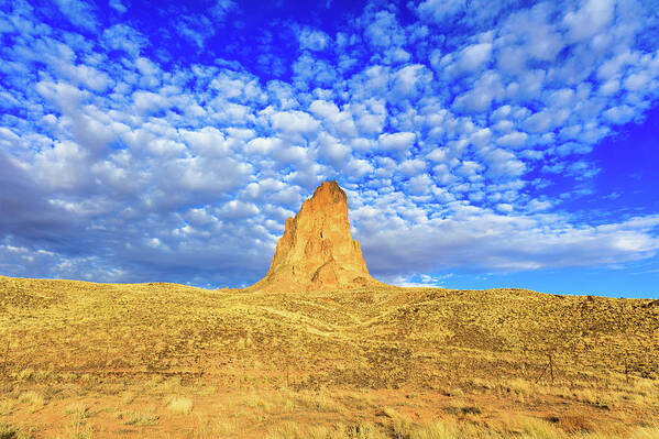 Agathla Peak Art Print featuring the photograph Agathla Peak Clouds by Raul Rodriguez