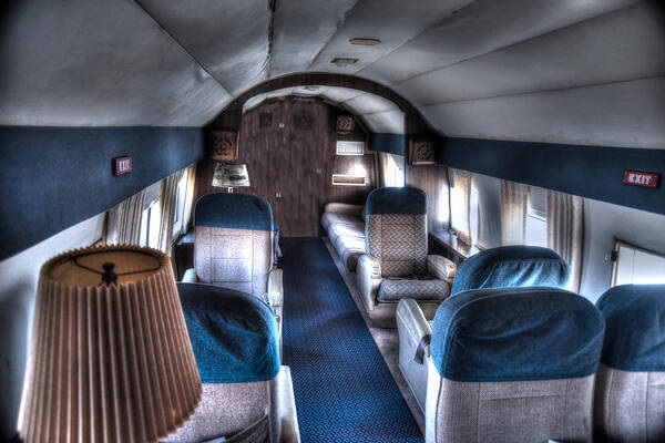 Beech Model 18 Art Print featuring the photograph Airplane Interior by Richard Gehlbach