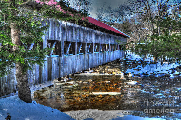 Covered Bridge Art Print featuring the photograph Albany Covered Bridge by Steve Brown