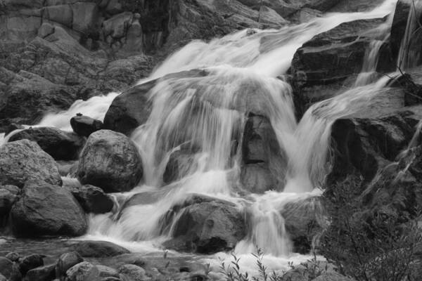 Alluvial Fan Art Print featuring the photograph Alluvial Fan 2 bw by Dimitry Papkov