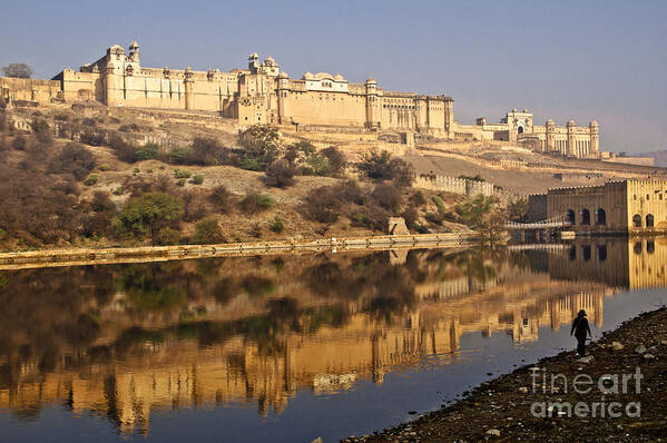 Amber Fort Art Print featuring the photograph Amber Fort by Elena Perelman