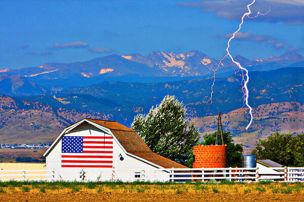 Lightning Art Print featuring the photograph America the Beautiful by James BO Insogna