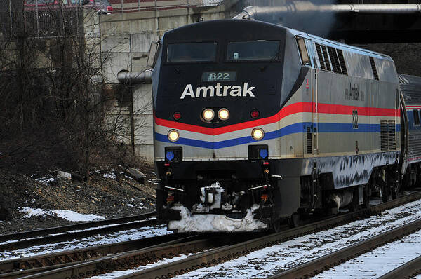 Train Art Print featuring the photograph Amtrak 822 by Mike Martin