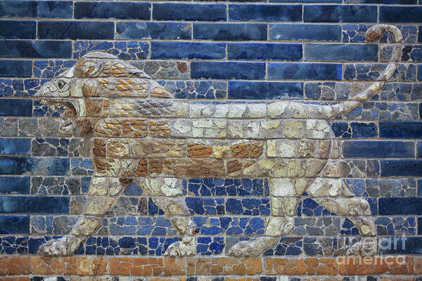 Babylon Art Print featuring the photograph Ancient Babylon lion by Patricia Hofmeester