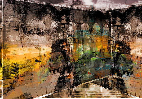 Abstract Art Print featuring the digital art Ancient Stories by Art Di