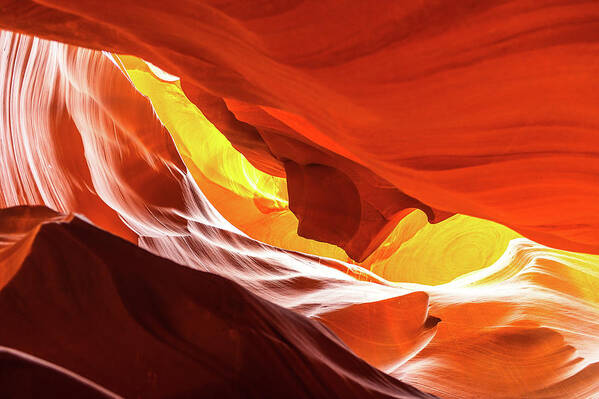 Landscape Art Print featuring the photograph Antelope canyon by Hisao Mogi