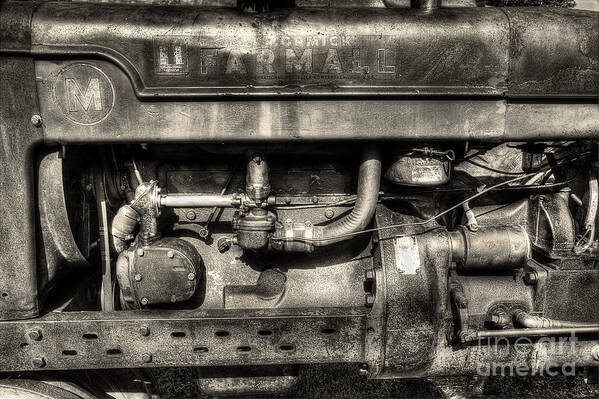 Tractor Engine Art Print featuring the photograph Antique Farmall Engine by Mike Eingle