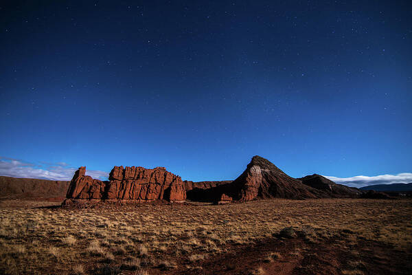 Arizona Art Print featuring the photograph Arizona Landscape at Night by Todd Aaron