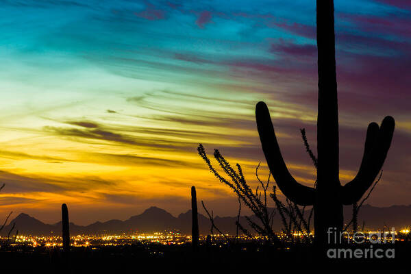 Arizona Art Print featuring the photograph Arizona Sunset by Billy Bateman