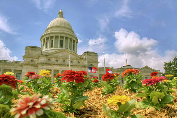 Arkansas State Capitol Art Print featuring the photograph Arkansas State Capitol - Little Rock by Jason Politte
