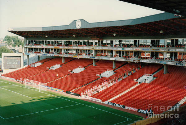 Arsenal Art Print featuring the photograph Arsenal - Highbury - Clock End 3 - 1996 by Legendary Football Grounds